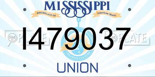 I479037 Mississippi License Plate