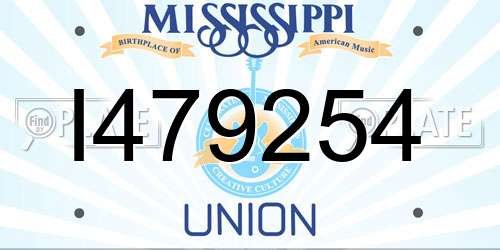 I479254 Mississippi License Plate