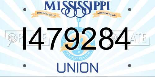 I479284 Mississippi License Plate