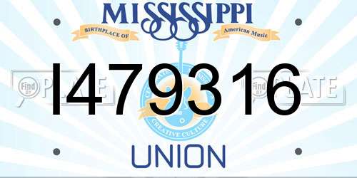 I479316 Mississippi License Plate