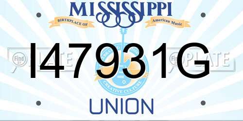 I47931G Mississippi License Plate