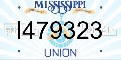 I479323 Mississippi License Plate