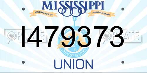 I479373 Mississippi License Plate