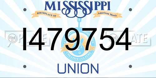 I479754 Mississippi License Plate