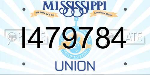 I479784 Mississippi License Plate