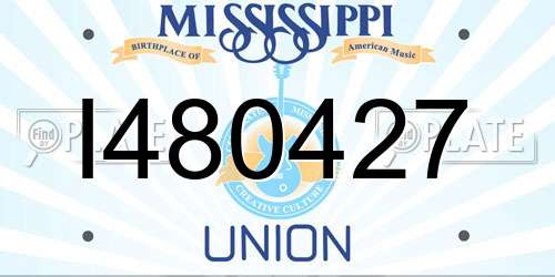 I480427 Mississippi License Plate