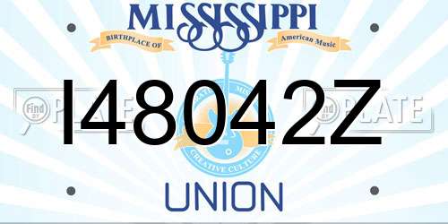 I48042Z Mississippi License Plate