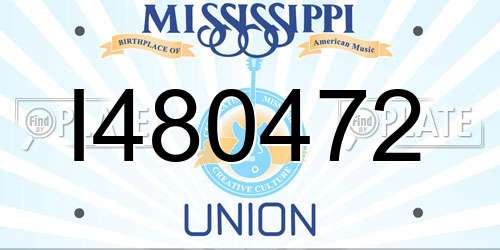 I480472 Mississippi License Plate