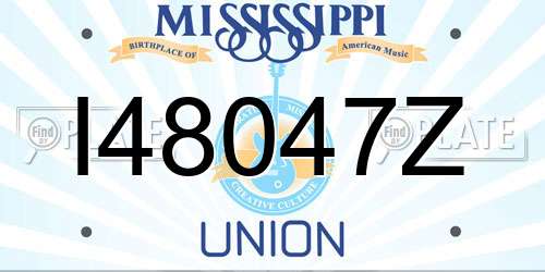 I48047Z Mississippi License Plate