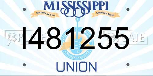 I481255 Mississippi License Plate