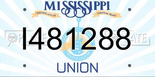 I481288 Mississippi License Plate