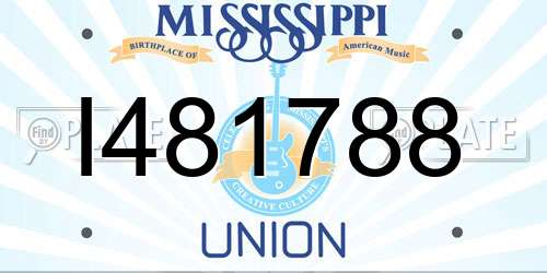 I481788 Mississippi License Plate