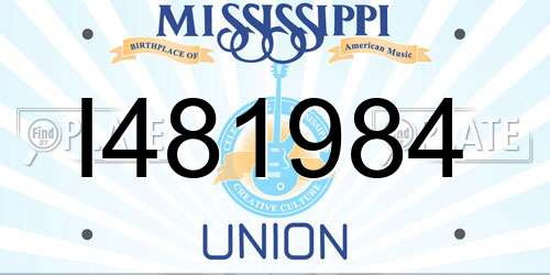 I481984 Mississippi License Plate