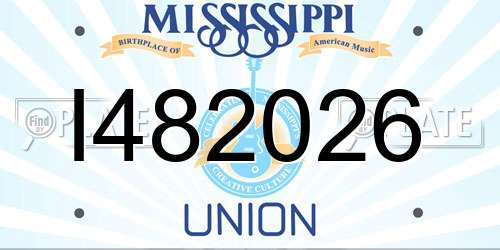 I482026 Mississippi License Plate