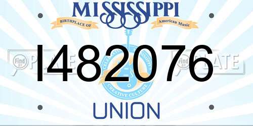 I482076 Mississippi License Plate