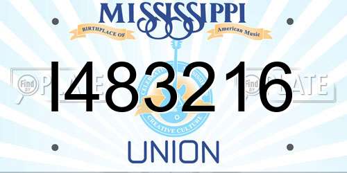 I483216 Mississippi License Plate