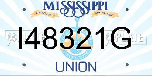 I48321G Mississippi License Plate