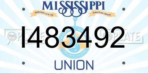 I483492 Mississippi License Plate
