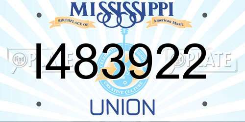 I483922 Mississippi License Plate