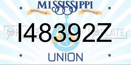 I48392Z Mississippi License Plate