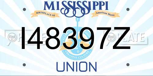 I48397Z Mississippi License Plate