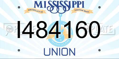 I484160 Mississippi License Plate
