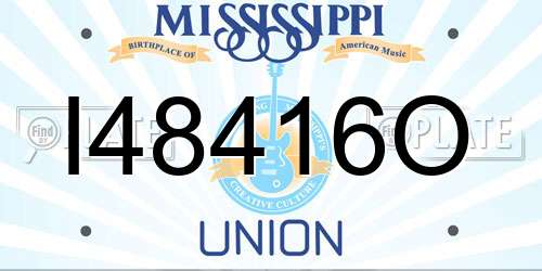 I48416O Mississippi License Plate