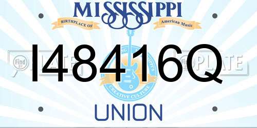 I48416Q Mississippi License Plate