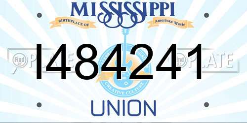 I484241 Mississippi License Plate