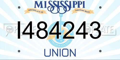 I484243 Mississippi License Plate