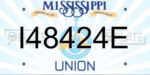 I48424E Mississippi License Plate