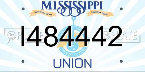 I484442 Mississippi License Plate