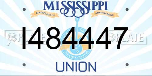I484447 Mississippi License Plate