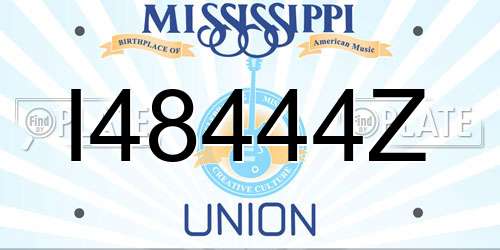 I48444Z Mississippi License Plate