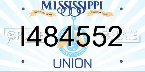 I484552 Mississippi License Plate