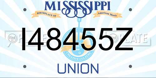 I48455Z Mississippi License Plate
