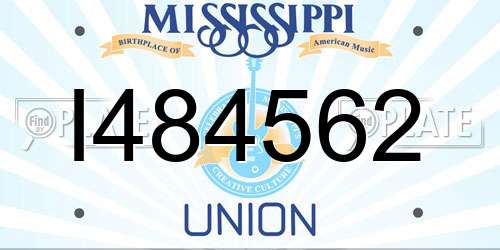 I484562 Mississippi License Plate