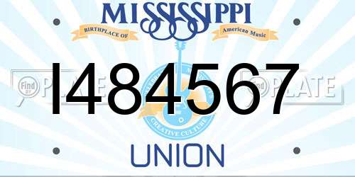 I484567 Mississippi License Plate
