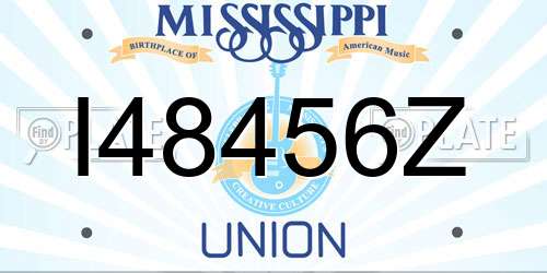 I48456Z Mississippi License Plate
