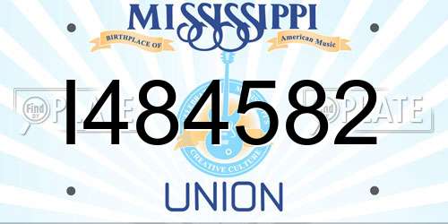 I484582 Mississippi License Plate