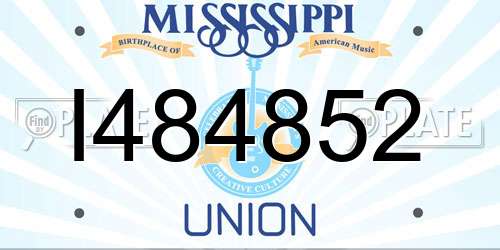 I484852 Mississippi License Plate