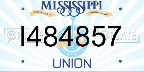 I484857 Mississippi License Plate