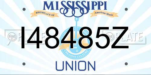 I48485Z Mississippi License Plate