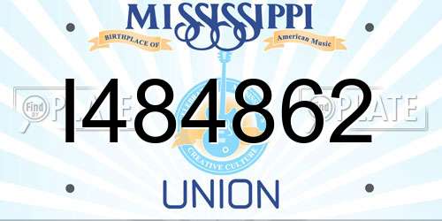 I484862 Mississippi License Plate