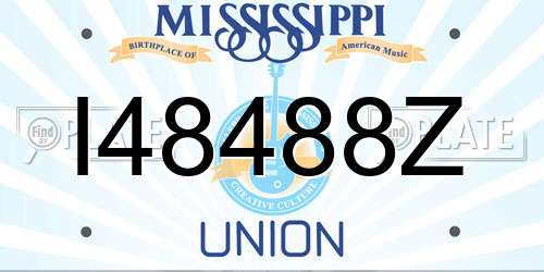 I48488Z Mississippi License Plate