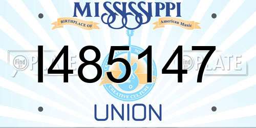 I485147 Mississippi License Plate