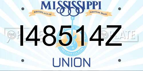 I48514Z Mississippi License Plate