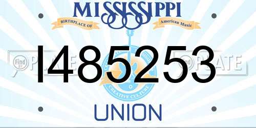 I485253 Mississippi License Plate