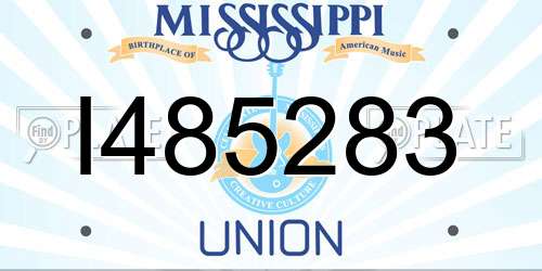I485283 Mississippi License Plate