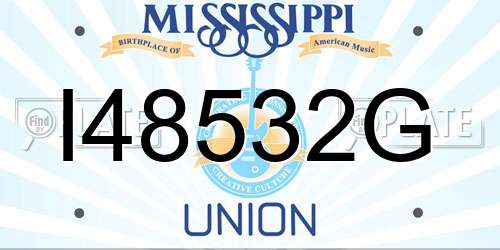 I48532G Mississippi License Plate